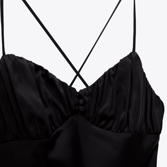 Out of stock black satin dress from Zara - Picture 4 of 4